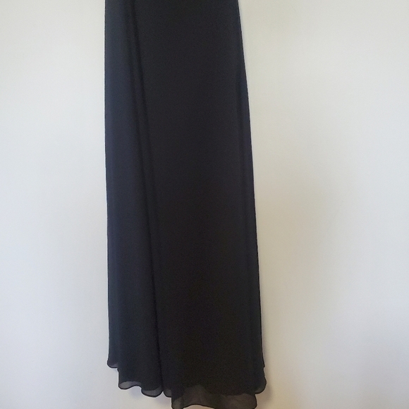 Lulu's Romantically Speaking Black Cowl Lace-Up Maxi Dress - Picture 8 of 8